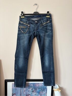 Miss Sixty - Women’s Dark Blue Slim Jeans with Zip Pocket Detail